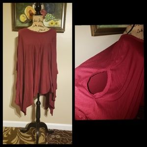 Red poncho/blouse
